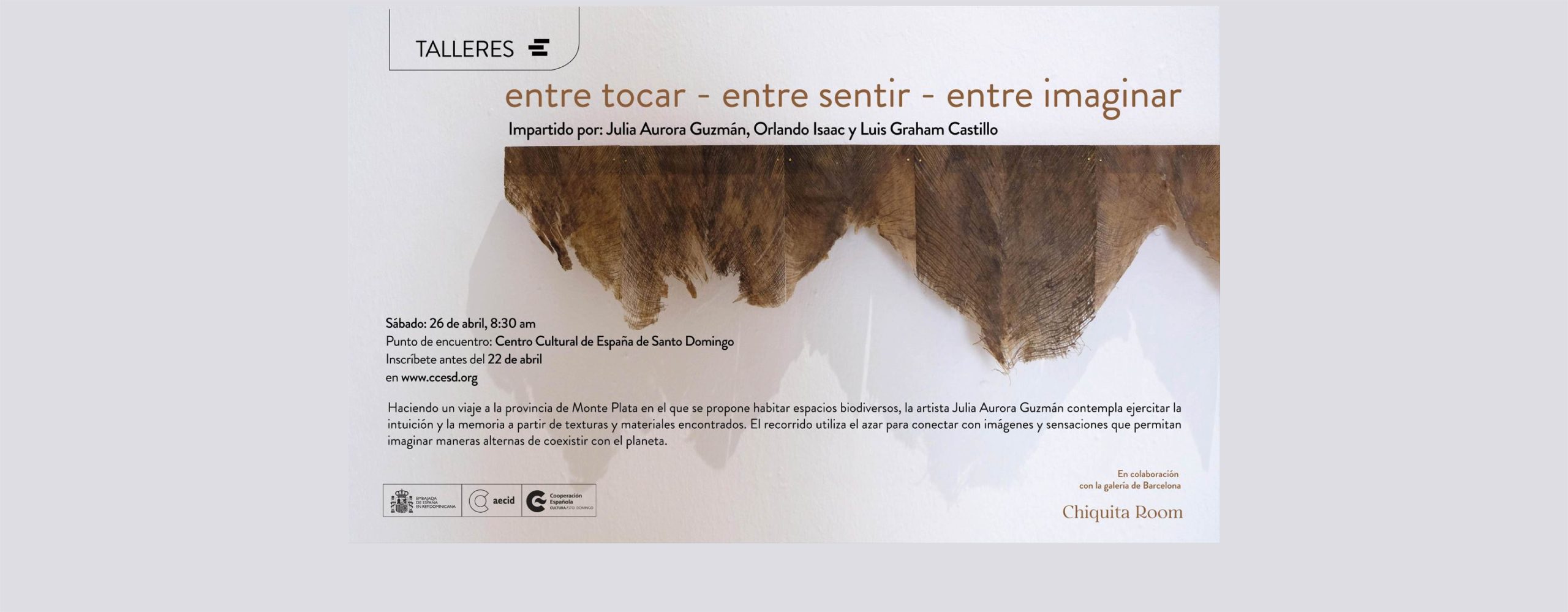 entre tocar entre sentir entre imaginar