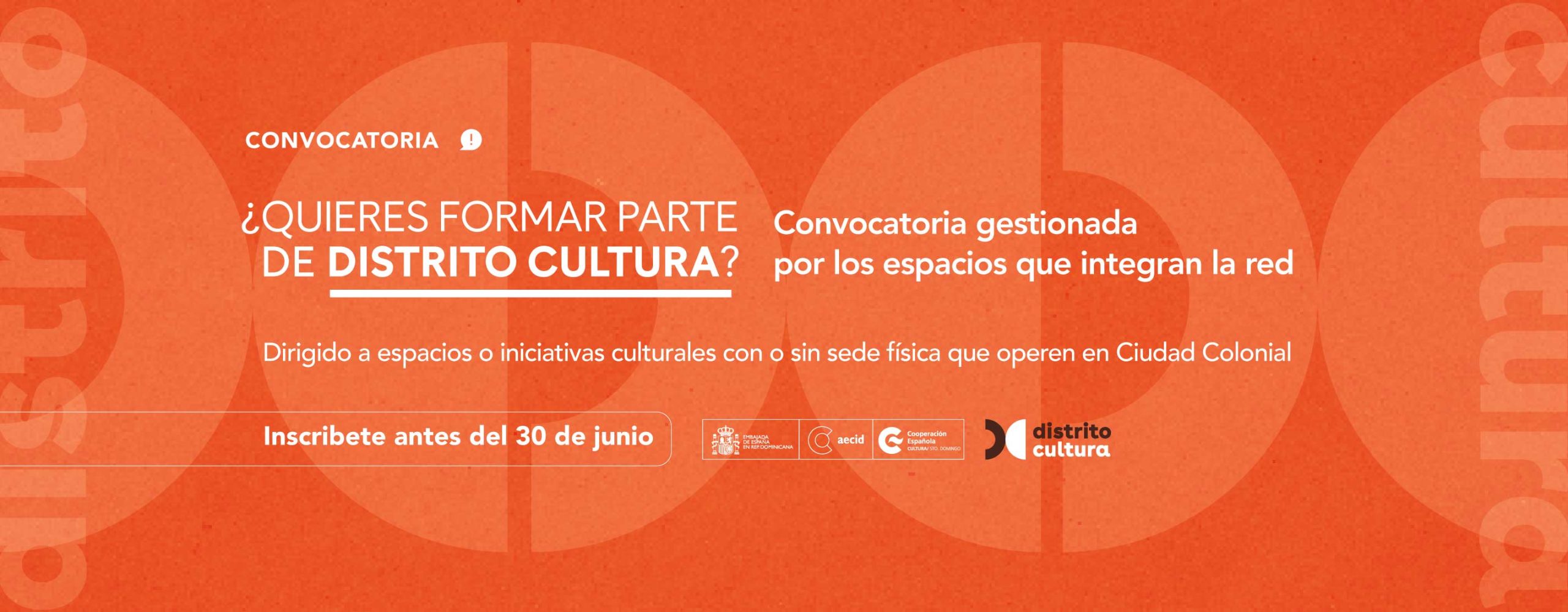 Quieres formar parte de Distrito Cultura