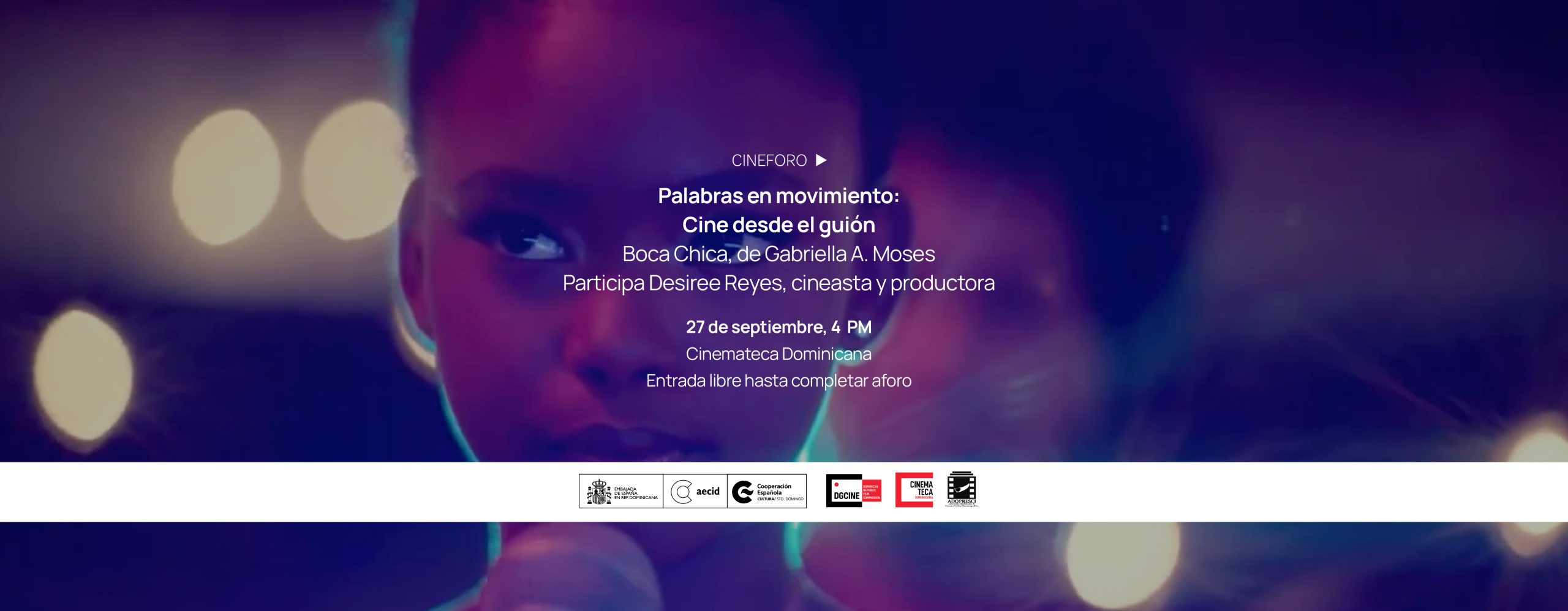 Cartel de las palarbas en movimiento: Cine desde el guión