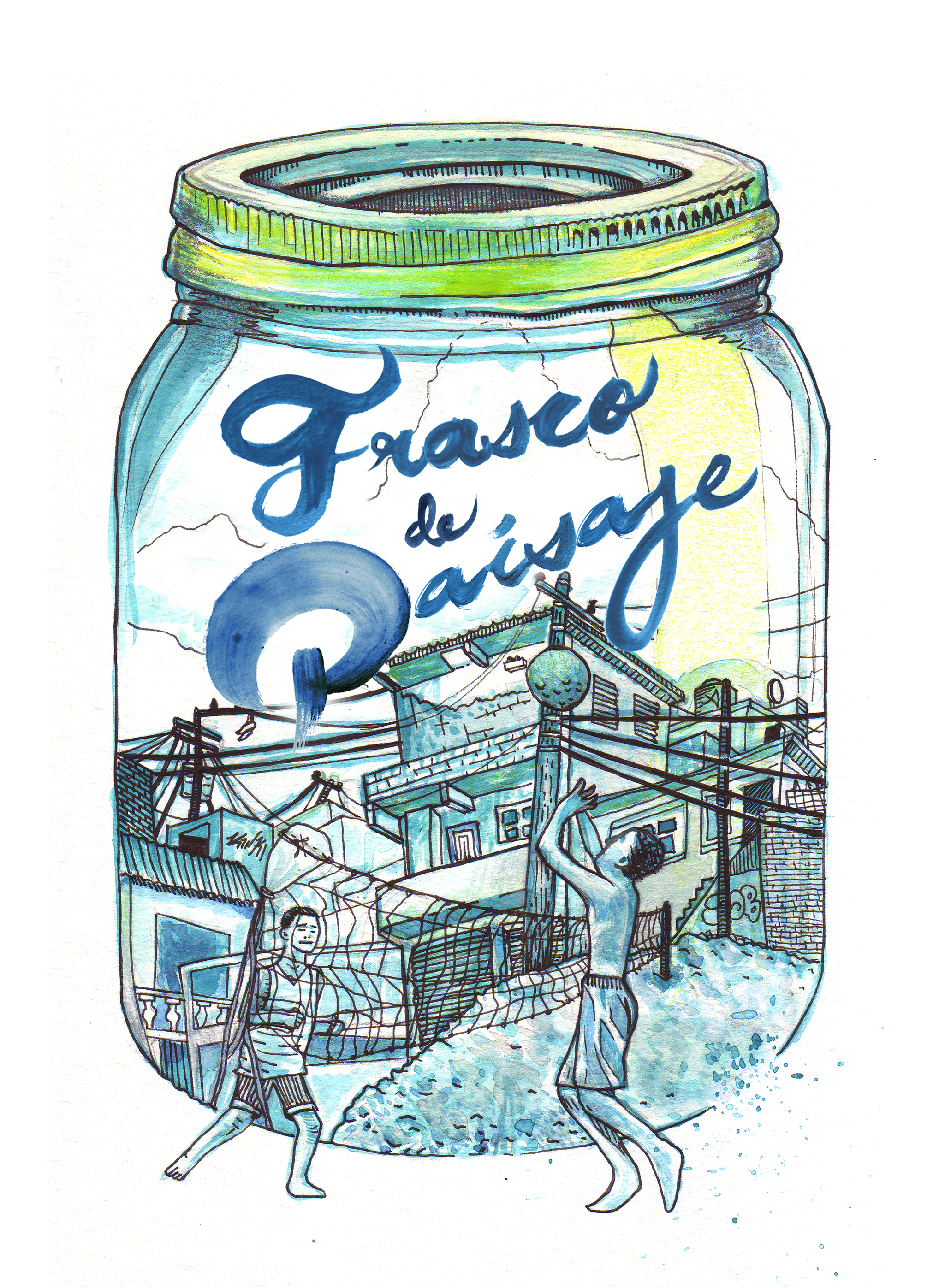 Frasco de paisaje Escritura creativa