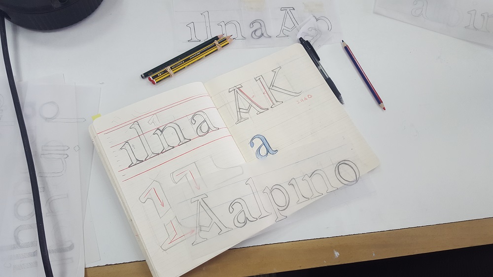 Bocetos de Tipografas