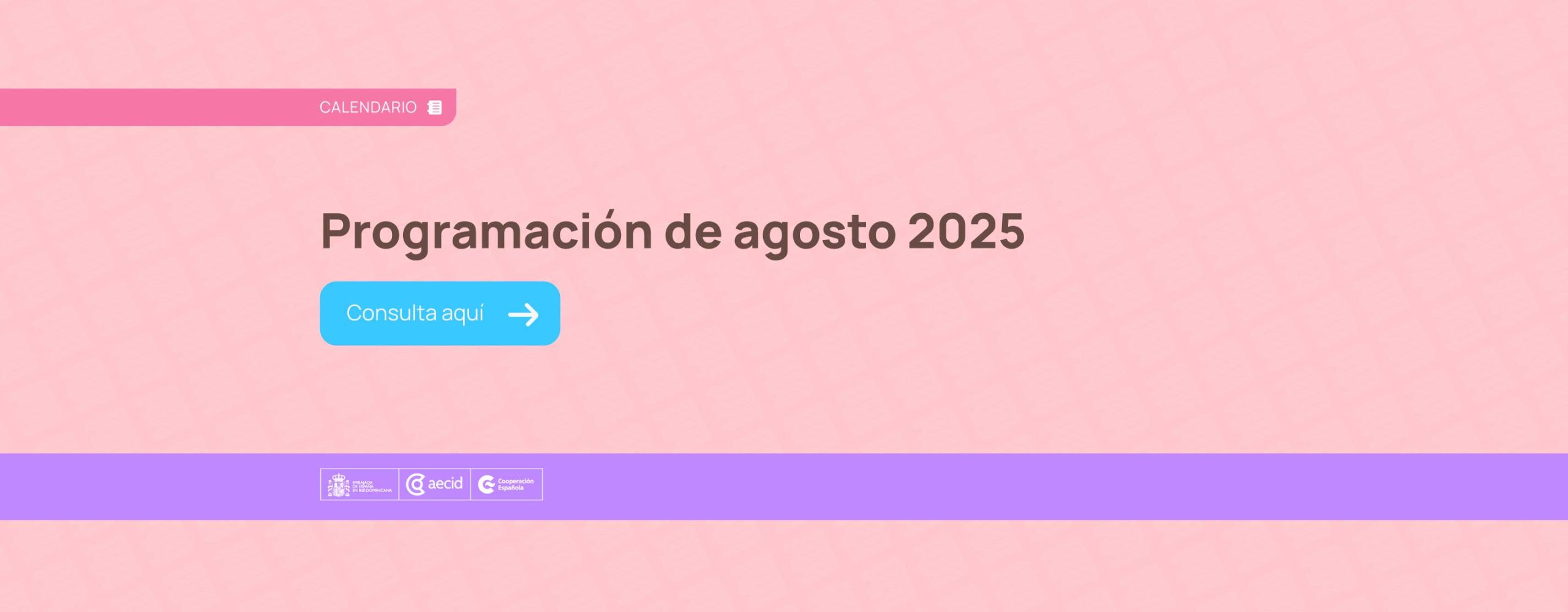 Calendario de actividades de agosto 2025