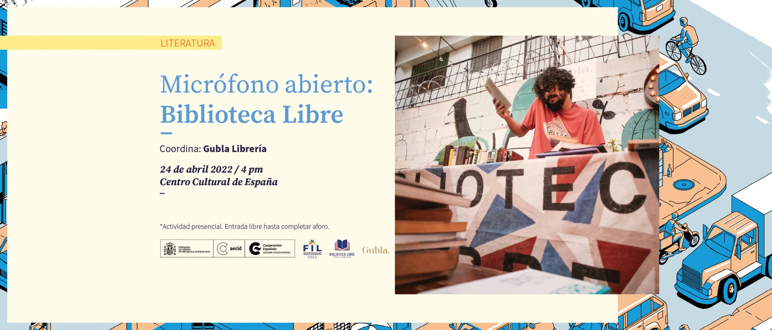 Micrfono abierto Biblioteca Libre