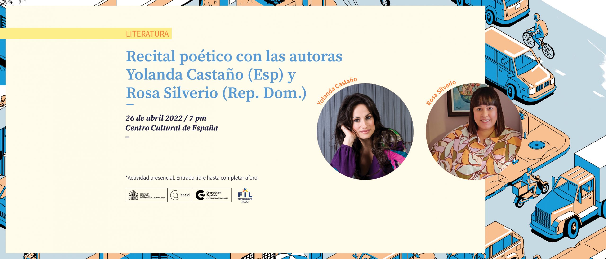 Recital potico con las autoras Yolanda Castao ESP y Rosa Silverio RD