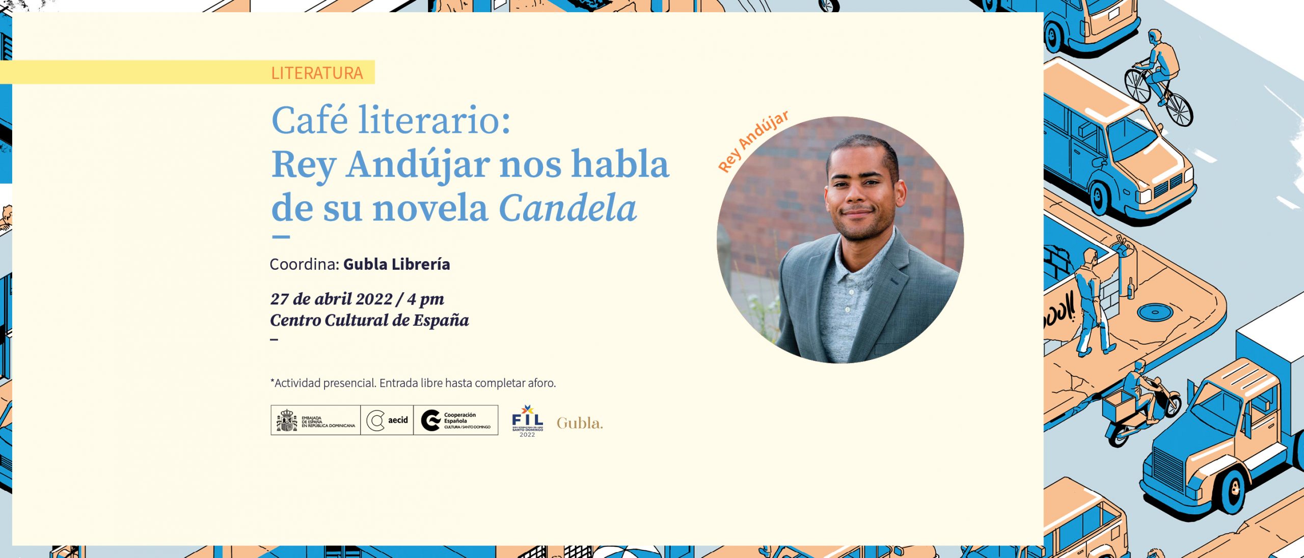 Caf literario Rey Andjar nos habla de su novela Candela