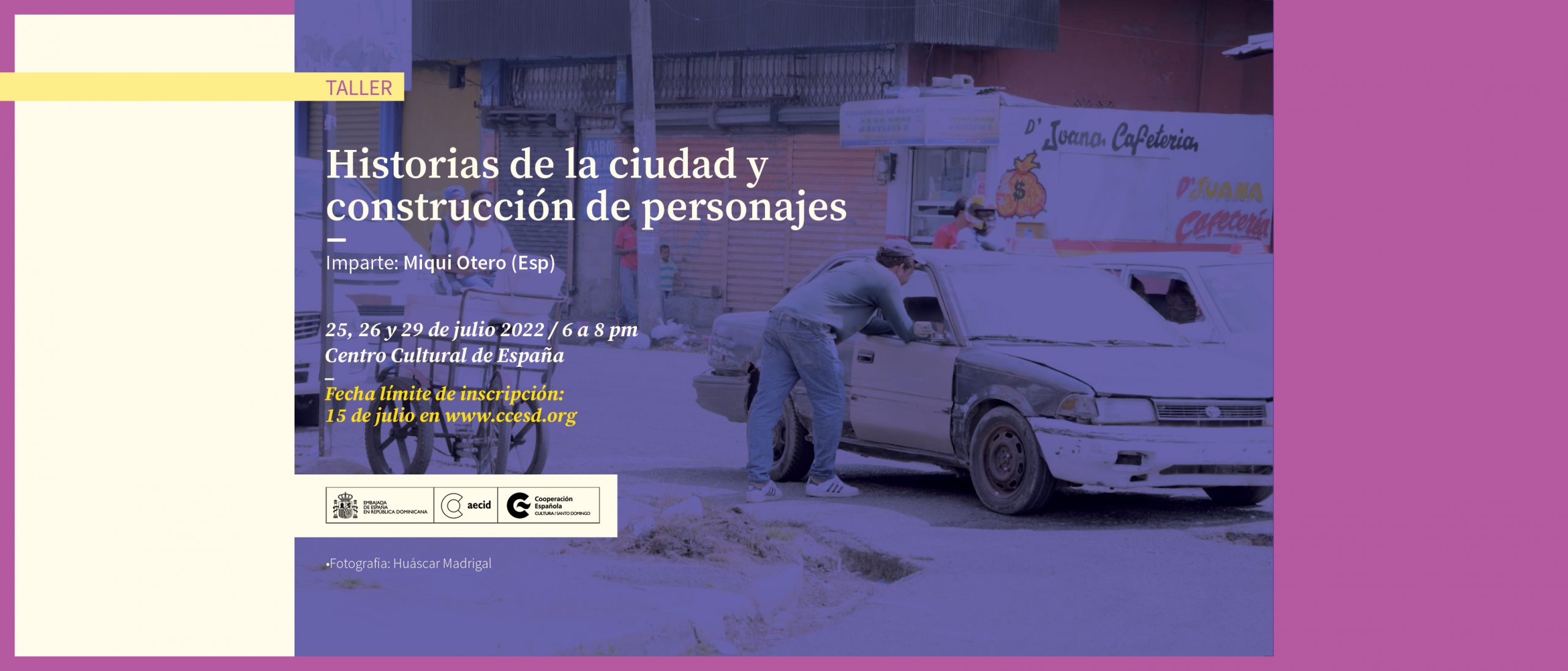 Historias de la ciudad y construccin de personajes a cargo de Miqui Otero