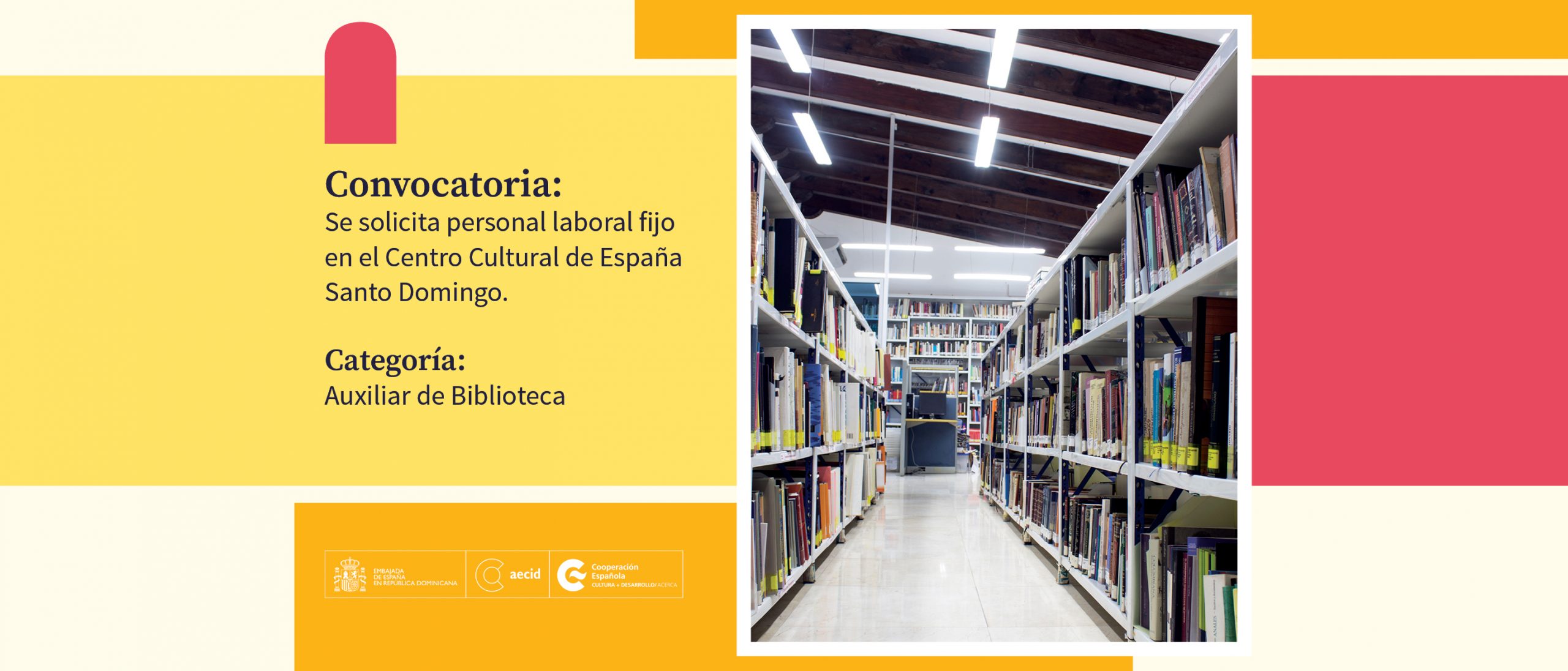 Convocatoria Auxiliar de Biblioteca en el CCESD