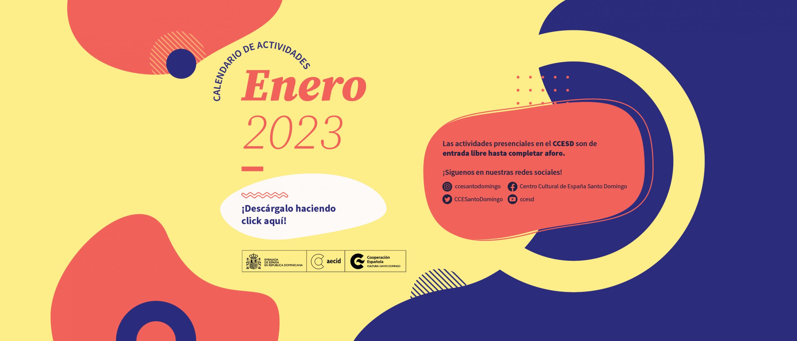 Calendario de actividades de enero 2023