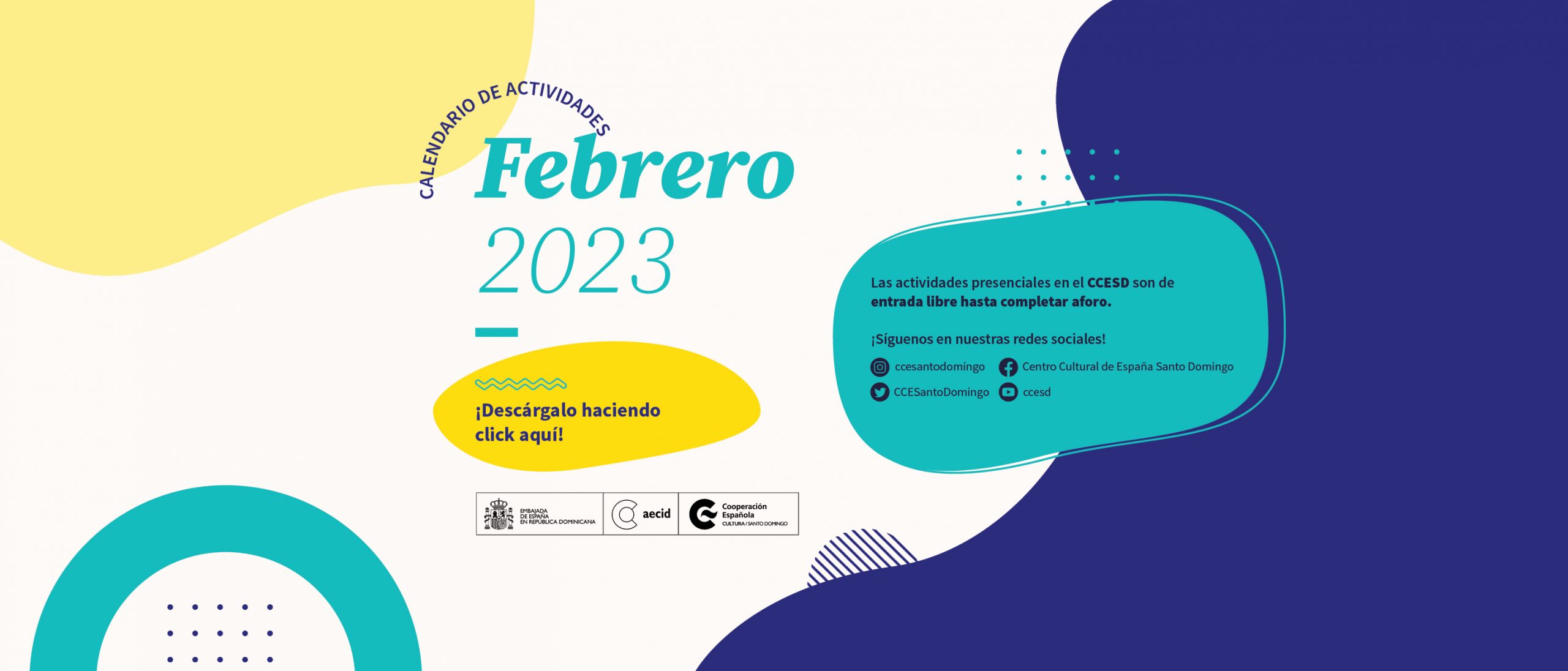 Calendario de actividades de febrero 2023