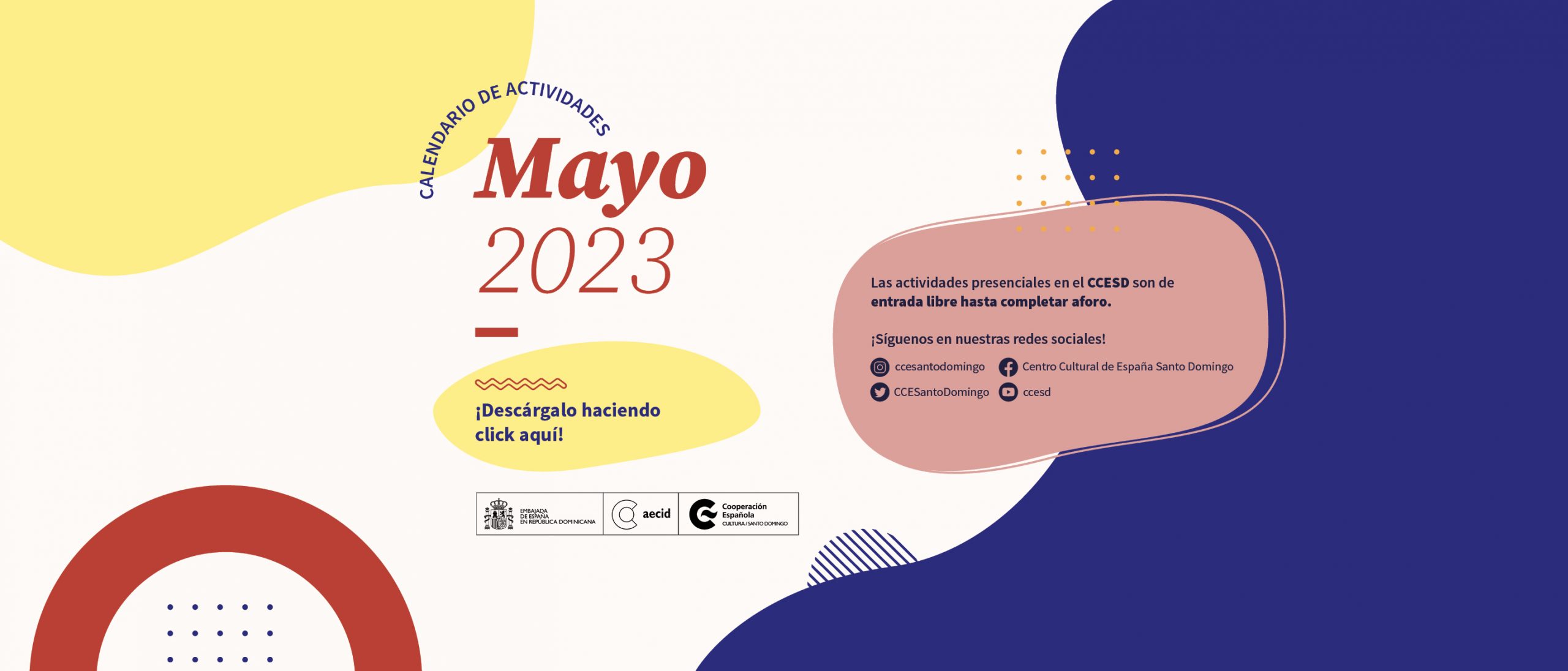Calendario de actividades de mayo 2023