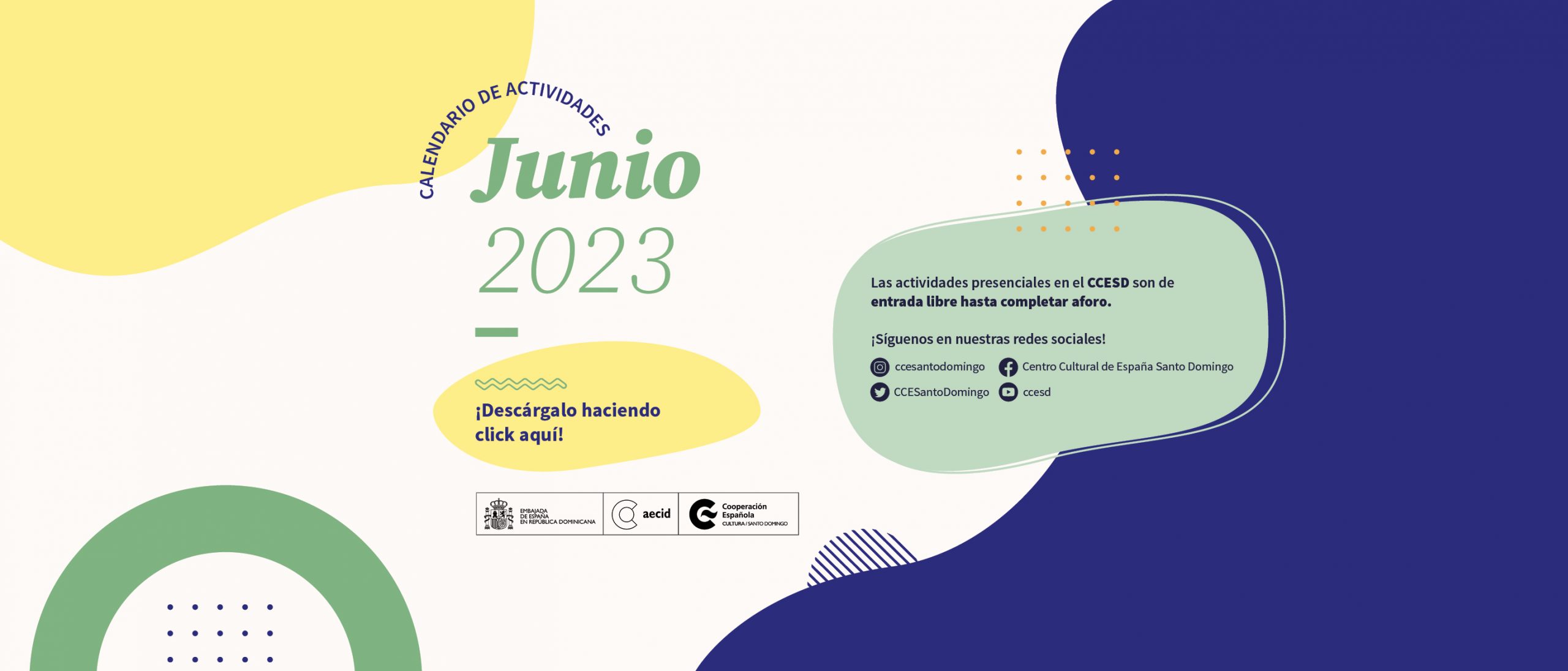 Calendario de actividades de junio 2023