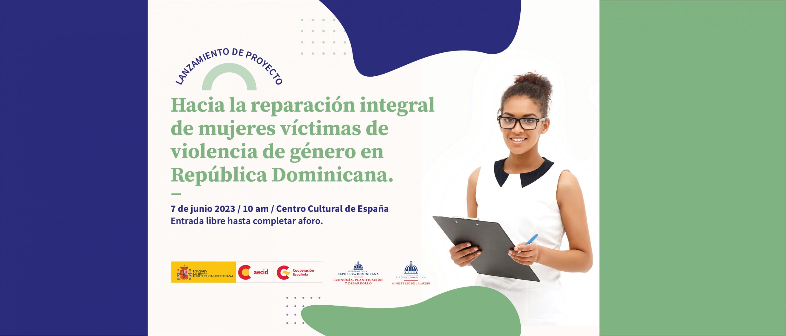 Lanzamiento del proyecto Hacia la reparacin integral de mujeres vctima de violencia de gnero en RD