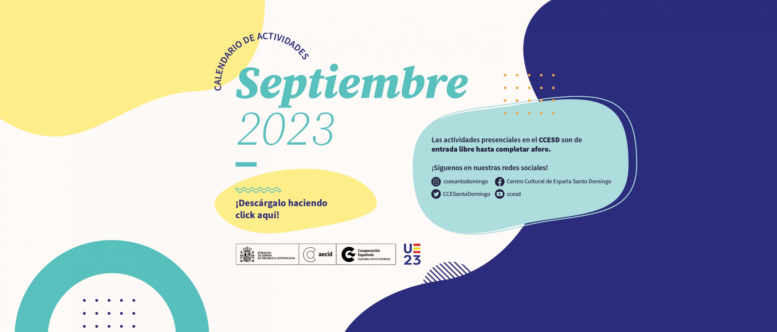 Calendario de actividades de septiembre 2023