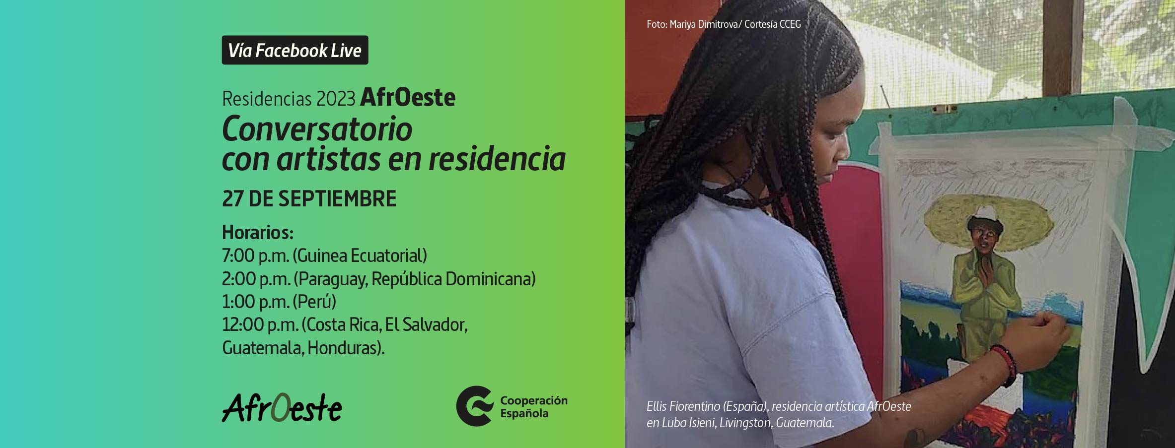 Conversatorio con artistas en residencia AfrOeste