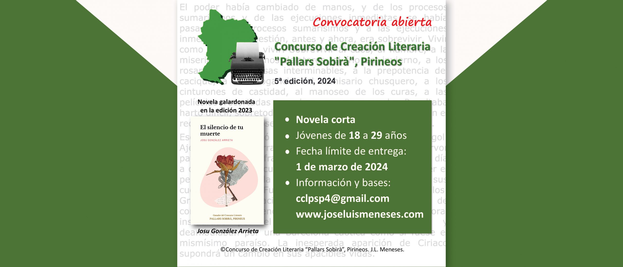 Convocatoria a la 5 edicin del Concurso Literario Pallars Sobir Pirineos