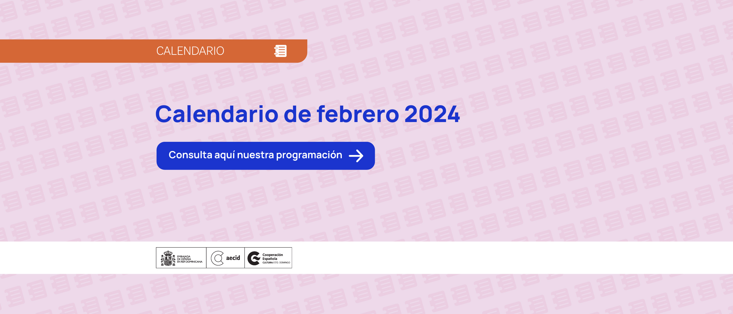 Calendario de actividades de febrero 2024
