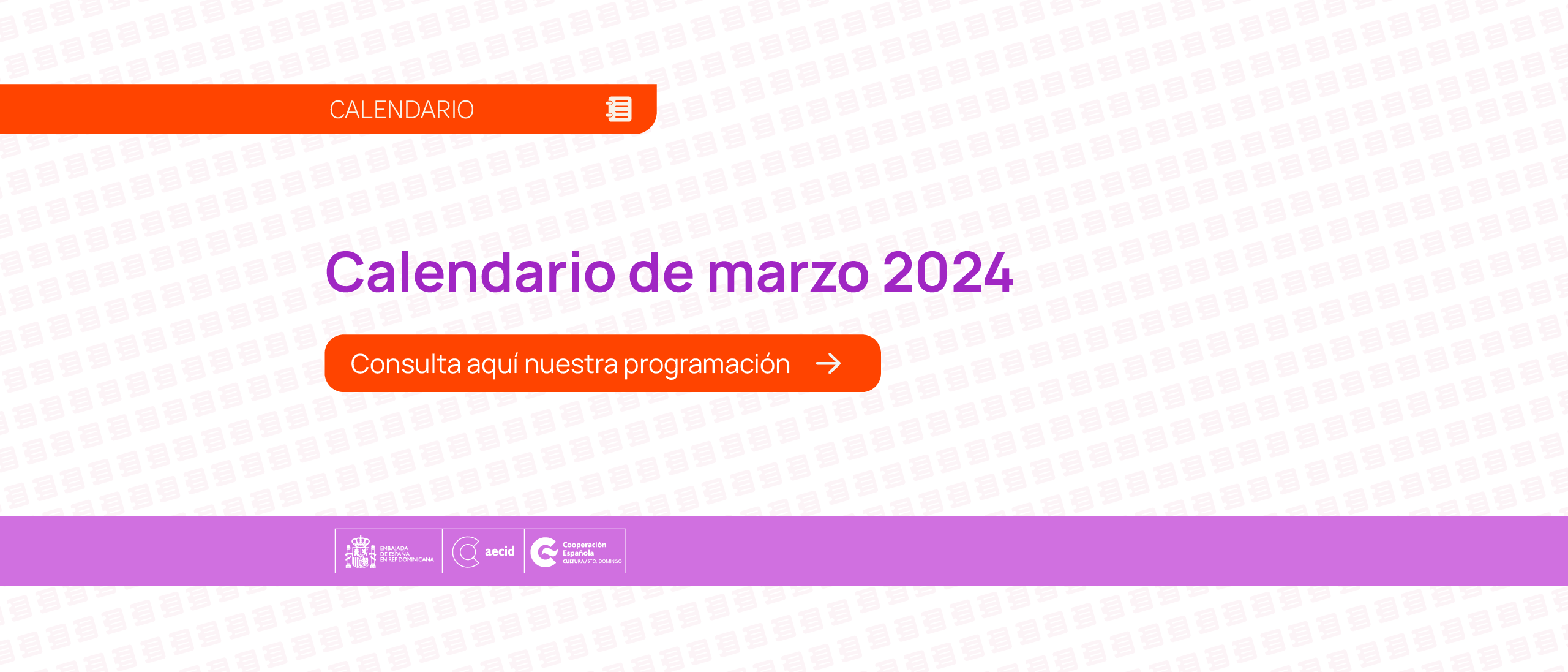 Calendario de actividades de marzo 2024