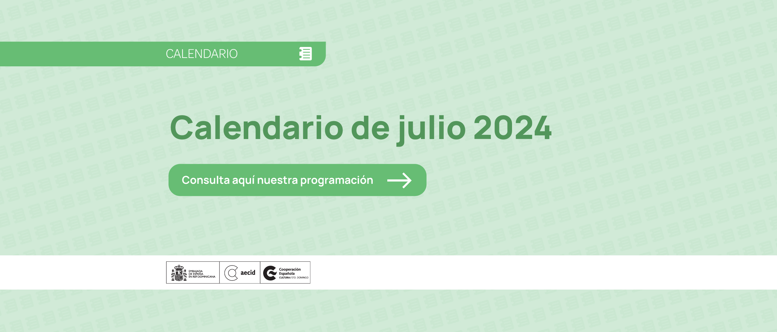 Calendario de actividades de julio 2024