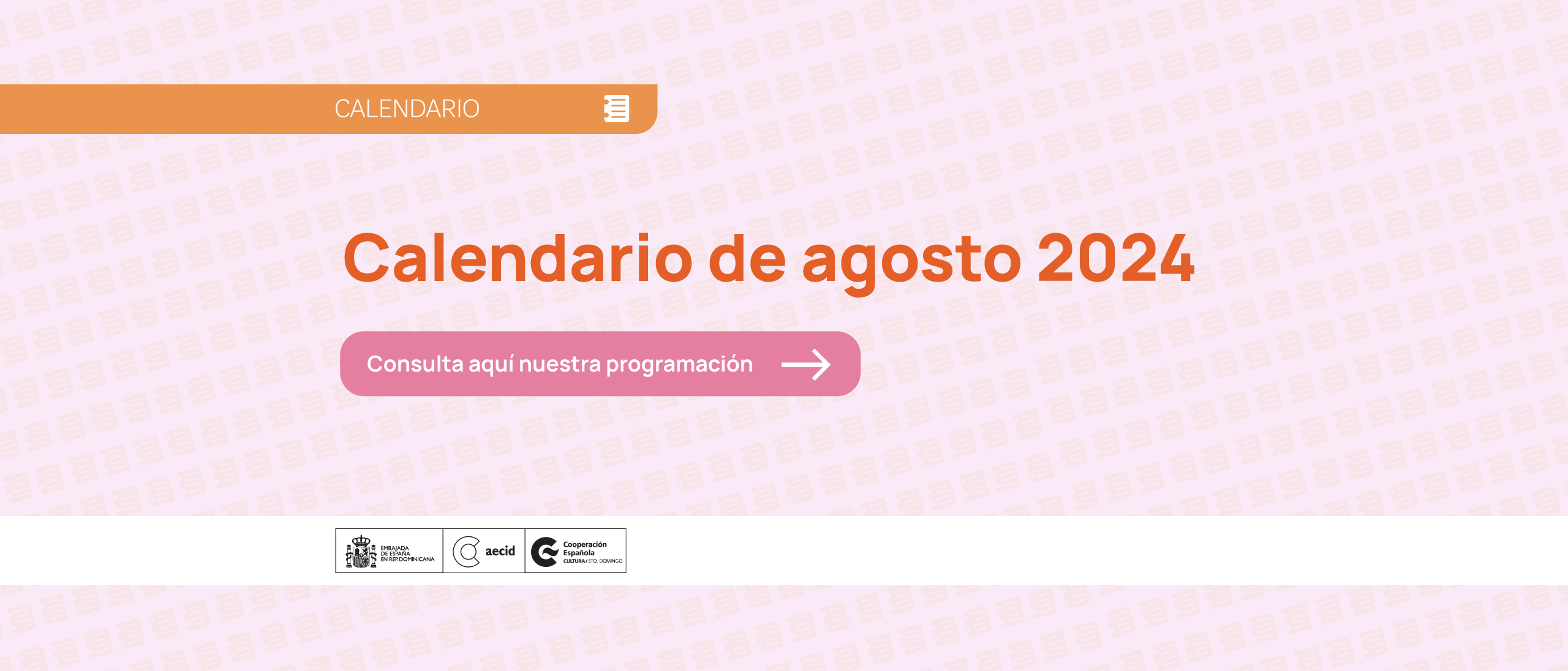 Calendario de actividades de agosto 2024