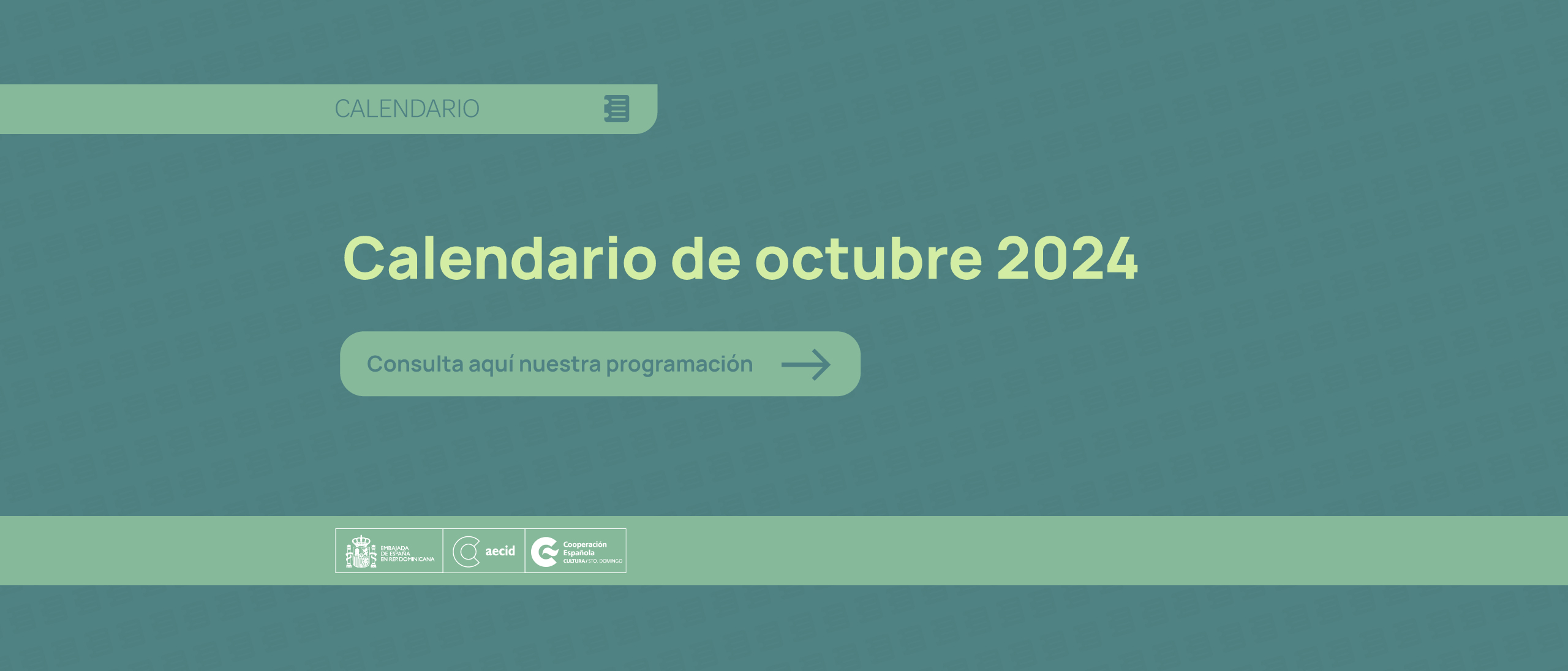 Calendario de actividades de octubre 2024