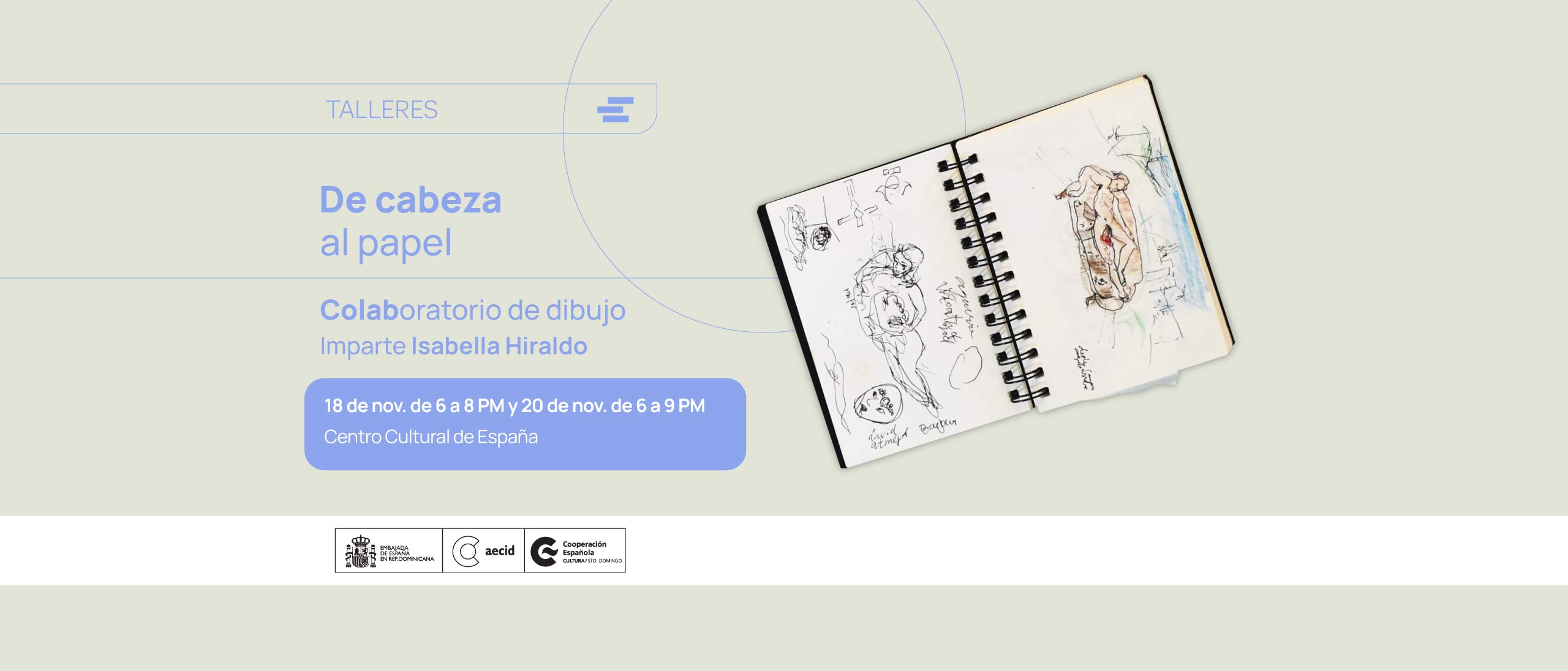 De cabeza al papel Colaboratorio de dibujo