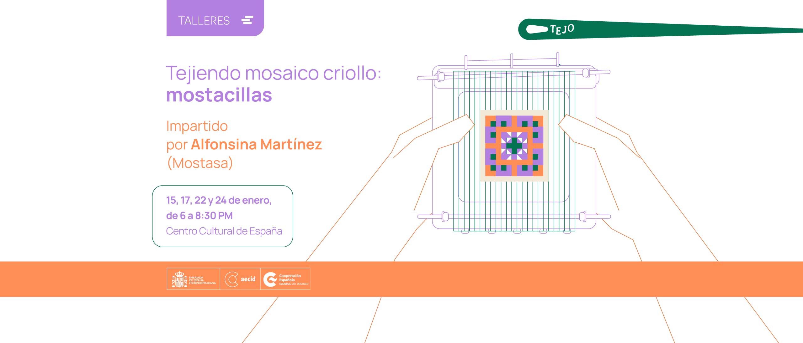 Tejiendo mosaico criollo mostacillas