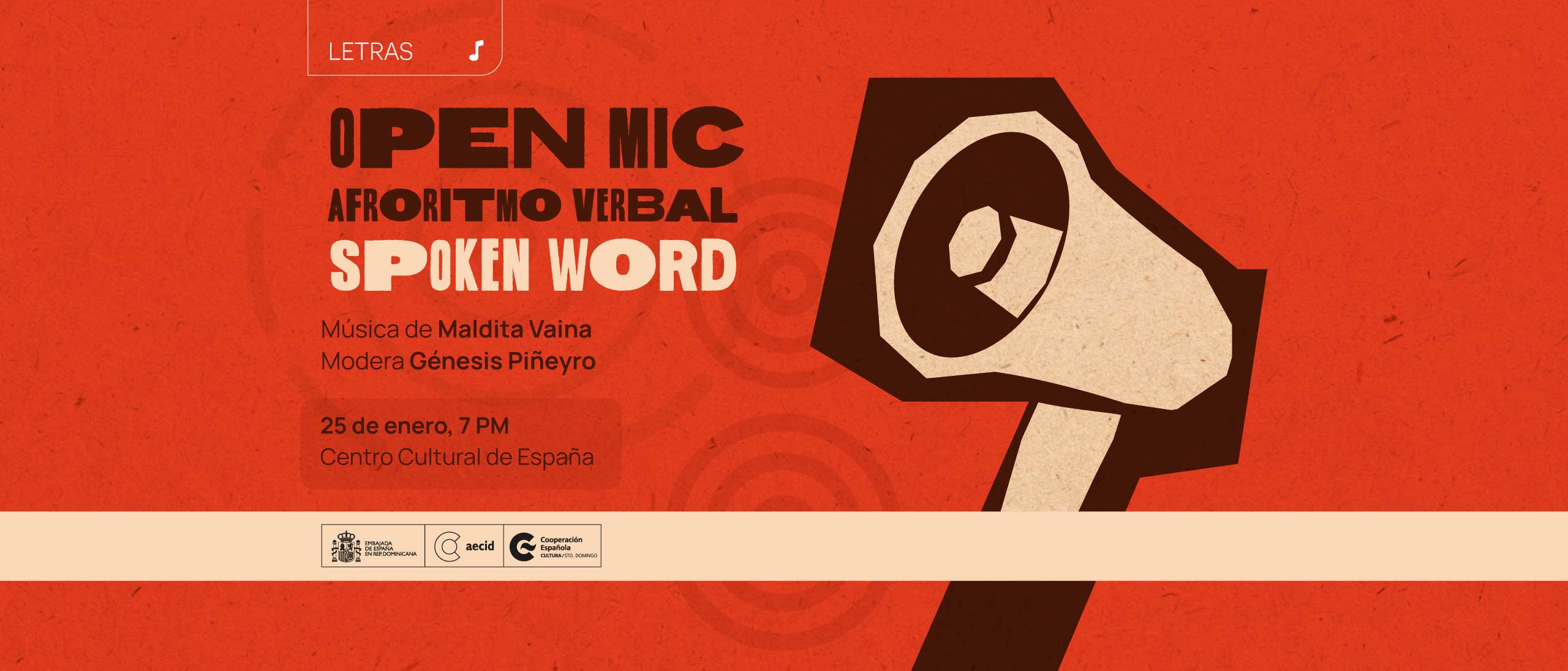 Open mic Afroritmo verbal spoken word