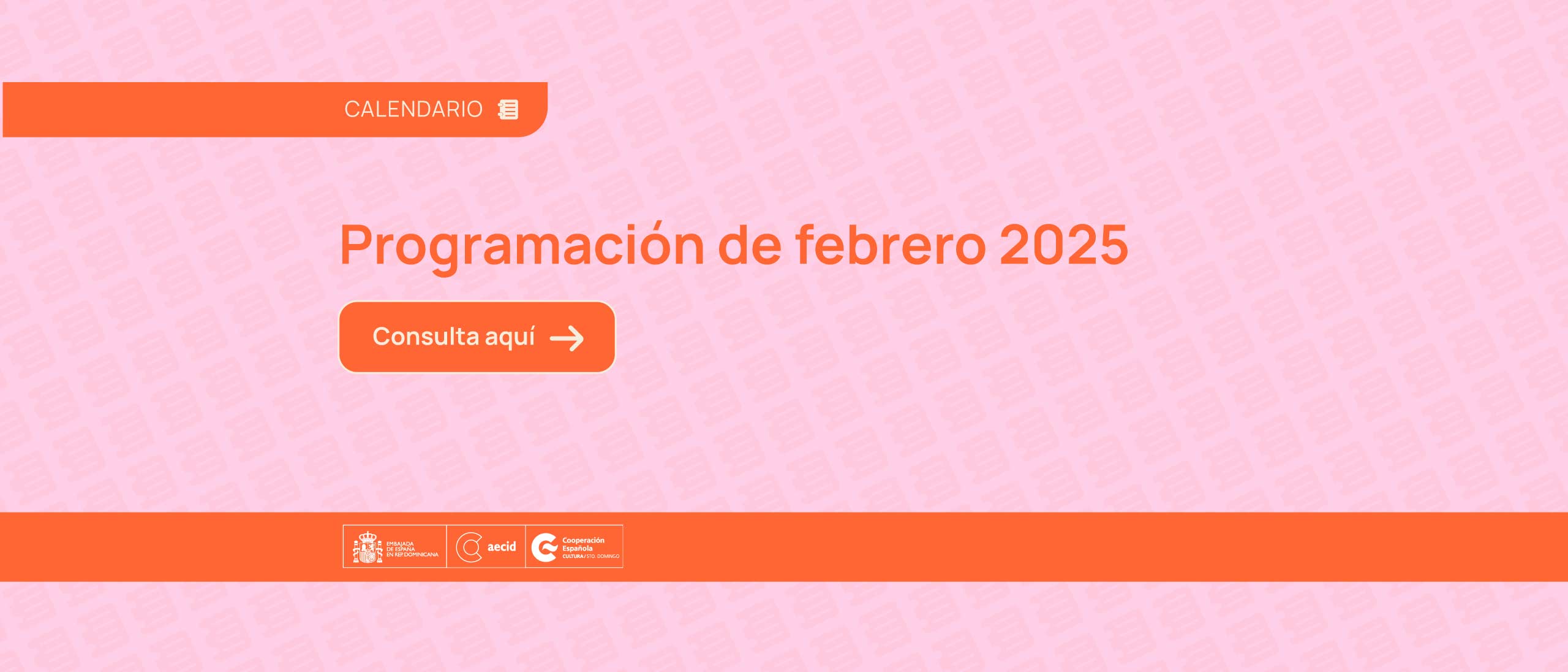Calendario de actividades de febrero 2025