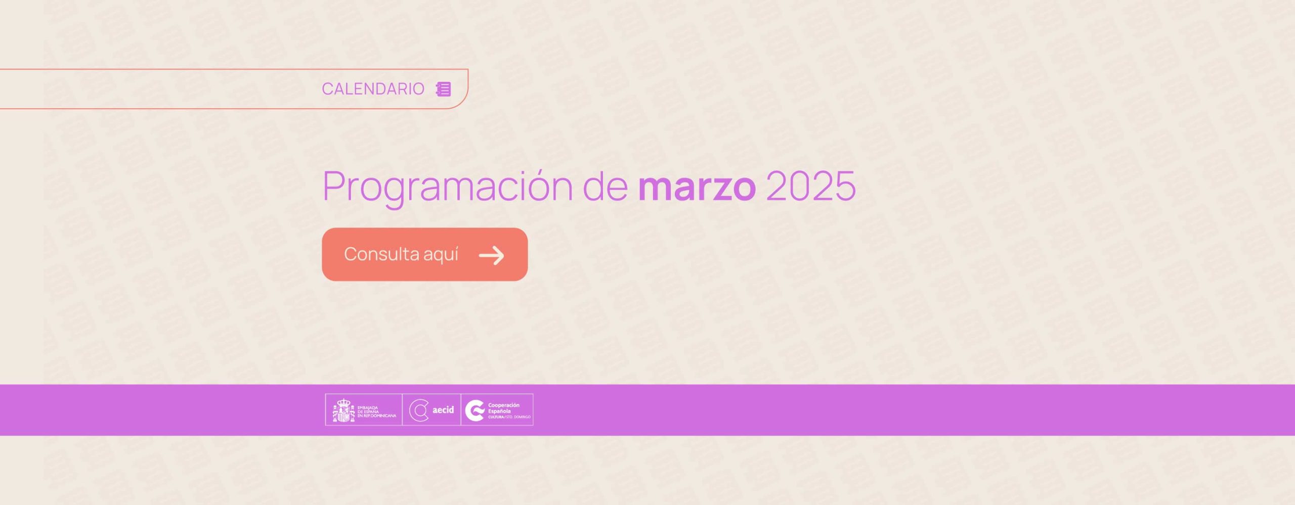 Calendario de actividades de marzo 2025