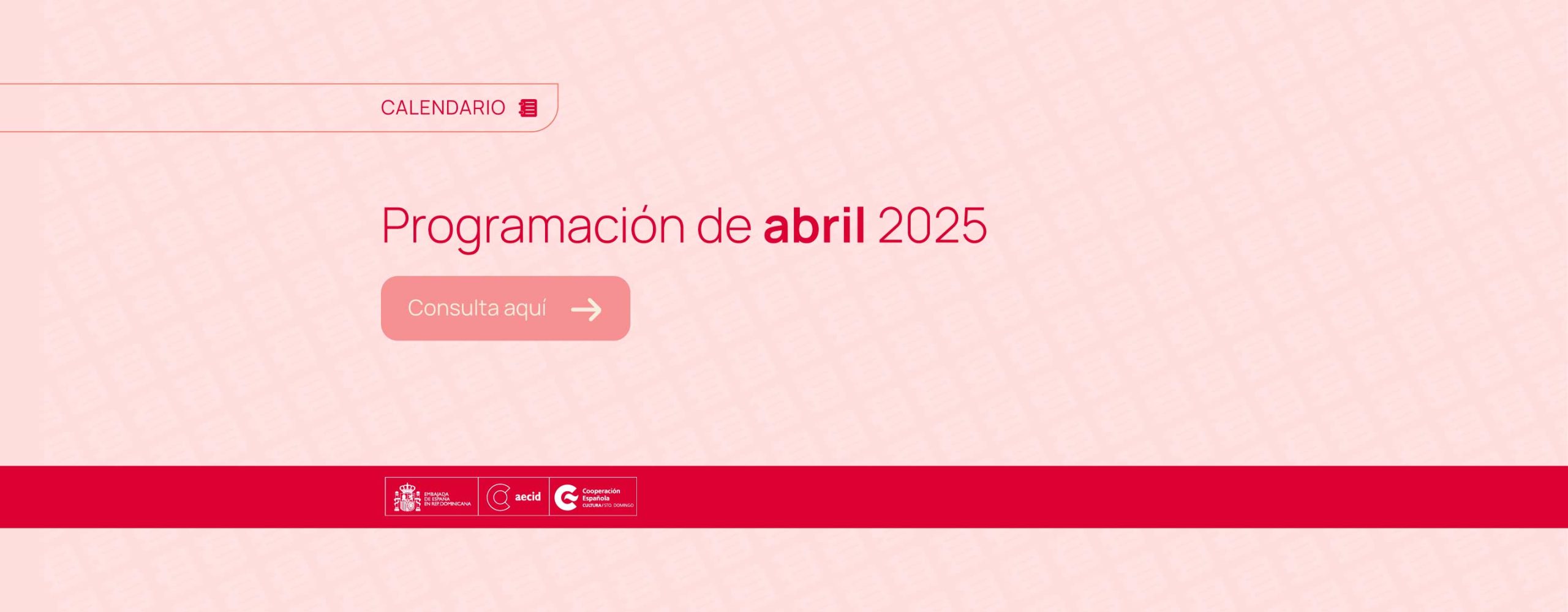 Calendario de actividades de abril 2025