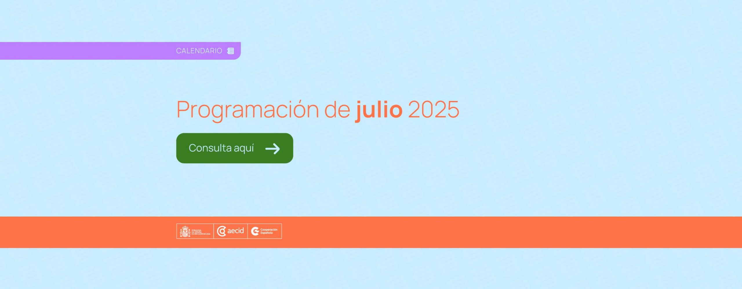 Calendario de actividades de julio 2025